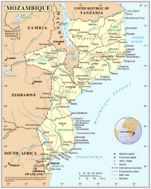 Map of Mozambique